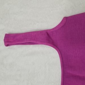 Free People Movement Happiness Runs Square Neck Ribbed Top M